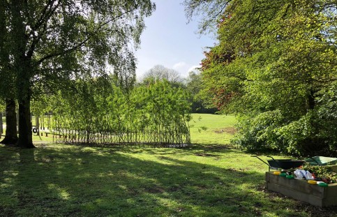 Above and left are the beautiful surroundings of the Doddinghurst Chuckles site.